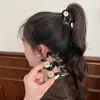 Pinza de Garra con Pentagrama Etiqueta Dorada para Mujer 2025 Nuevo Pinza para el Cabello de Gama Alta Cola de Caballo Alta Parte Posterior de la Cabeza Recogido Pinza de Tiburón Accesorio para el Cabello