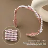 Headband Dobrável Retrátil Portátil para Mulheres Pérola 2025 Novo Estilo Grampo de Cabelo Viagem Passeio Elástico de Cabelo Headband para Lavar o Rosto