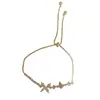 Pulseras de hilo con mariposa de circonita cúbica, exquisitas y a la moda, de estilo japonés y coreano, que exudan un ambiente elegante, lujoso y versátil, con un aspecto de alta gama y deslumbrante - disponibles al por mayor