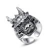 Qianye anillo vintage de plata tailandesa moderno personalidad para hombre dragón rey del Zodíaco abierto dominante estilo chino dedo índice anillo individual