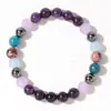 Pulseras Bohemias con Cuentas en Stock para Exportación, Pulseras de Cristal de Piedra Estilo Urbano, Pulseras de Amatista yapatita para Mujeres
