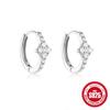 S925 Sterling Silver Diamond Flower Ear Ring Ear Buckle Brincos Europeu e Americano Venda Quente Personalizado Simples Diário Colocação Brincos Clássicos