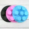 Herramientas de repostería DIY grandes pequeñas molde redondo de 7 agujeros para cupcakes molde para jabón casero al por mayor en stock