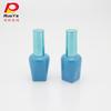 Botellas vacías subenvasadas de esmalte de uñas que suministran pegamento de sellado de protección ambiental de color azul marino opaco con botella de vidrio de 15 ml para tienda de uñas