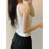 Deseo Puro Dulce Chica Caliente Sexy Top sin Espalda Verano para Mujer Estilo Tailandés Nicho Sin Mangas Hermosa Espalda Encaje Camisola Exterior