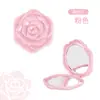 Espejo Plegable Portátil de Flor de Rosa Galvanizada Transfronterizo Mini de Bolsillo Doble Cara para Retoques Espejo de Maquillaje Portátil Compacto