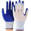 Guantes de Protección Laboral de Caucho para Neumáticos Color Verde Militar, Resistentes al Trabajo, Antideslizantes, Transpirables, Recubiertos de Látex, Engrosados para Trabajos de Construcción