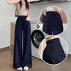 Calça jeans de maternidade para primavera e verão de 2026, estilo novo, corte solto, não aperta a barriga, sem suporte para a barriga, calça casual de perna larga para gravidez
