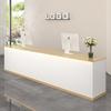 Madera maciza barniz para hornear tablero multicapa mostrador de recepción de empresa tienda de ropa mostrador de recepción empresa inmobiliaria cajero bar de hotel