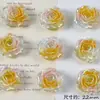 Novo Estilo Glitter Fino Gradiente Duas Cores Flor Rosa Amor Verdadeiro Contas Soltas DIY Pulseira com Contas Colar Brinco Acessórios Materiais