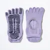 Calcetines de Yoga de Cinco Dedos para Mujer, Antideslizantes Profesionales, Transpirables Finos Estilo Verano, Entrenamiento Físico, Calcetines Tobilleros con Dedos Separados Específicos para Pilates