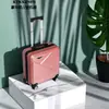 Maleta de Mano de 18 pulgadas para Hombres y Mujeres, Estilo Horizontal, Se Puede Llevar en el Avión, No Necesita Equipaje Documentado, Pequeña, Ligera, con Asa Extensible y Candado de Combinación, Forma Cuadrada, 20