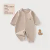 Ropa para bebé para otoño e invierno, suave y cómoda, ajustada, adecuada para usar en interiores, mameluco para gatear, grado A, sin costuras, para usar en exteriores, mameluco de bebé