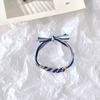 Estilo Coreano Refrescante Anillo para el Cabello Trenzado Hecho a Mano con Contraste Pulsera Nudo Cuerda para el Cabello Cola de Caballo Goma Elástica Cuerda para el Cabello Adorno para la Cabeza
