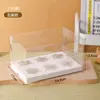 Caixas de embalagem para cupcakes, embalagens transparentes para doces e sobremesas, com alças, para forminhas de muffin, potes pequenos, disponíveis em pacotes de 4, 6 ou 12