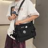 Nuevo bolso bandolera de lona japonesa de marca de moda para hombre, bolso de estudiante, bolso de hombro informal combinable para mujer.