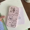 Filhote de Linha Graffiti Adequado para Apple 16Promax/15/14 Anti-Queda Tudo Incluído Iphone13/17 Silicone Macio