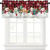 Cortinas navideñas transfronterizas, cortinas cortas para ventanal de medio cuerpo, cortinas cortas para ventanas pequeñas, cortinas cortas decorativas para cocina