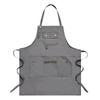 Delantal de lona estilo coreano para cocina, hogar, café, leche, té, repostería, simple, color sólido, ropa de trabajo para hombres y mujeres, logotipo impreso