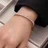 Explosiones Europeas y Americanas Pulsera de Circonita de Color Rectangular Pulsera Tenis Completamente Diamantada Comercio Electrónico Transfronterizo para Joyería de Mano de ins