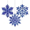 Floco de Neve de 10cm Confeitos Plásticos Decoração de Árvore de Natal Suprimentos Enfeites Pendurados Fabricante Atacado Decorações de Natal Douradas