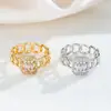 Anillo Trenzado Estilo Coreano para Mujer ins Diseño de Estilo Frío Sentido del Diseño Anillo para Dedo Índice de Moda Personalidad Elegante Anillo Abierto