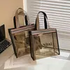 Bolsa de Mão Nova de PVC Impermeável, Simples e Estilosa, Necessaire Portátil de Alto Valor, Bolsa de Higiene Pessoal de Grande Capacidade
