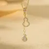 2024 Nova Gargantilha com Fivela de Ferradura com Diamantes Totalmente Diamantada Simples Luxo Leve Feminina Corrente de Clavícula de Alta Qualidade Sem Cair 8