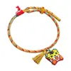 Pulseras de Hilo Coloridas Hechas a Mano para el Festival del Bote del Dragón, Pulseras de Hilo Rojo con Borlas y Pequeños Diseños de Zongzi, Mercancía para Puesto Festivo
