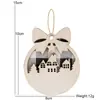 Novo Pingente de Madeira de Natal Decoração de Natal para Casa Pingente DIY para Árvore de Natal Pingente Cabana Alce Placa Suspensa