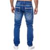 Nueva plataforma transfronteriza europea y americana transfronteriza jeans de doble línea para hombre de alta elasticidad jeans de Amazon