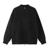 Cardigã de tricô liso de cor sólida com zíper duplo, estilo retro Old Money, unissex, estilo americano, que rejuvenesce, peça de outer wear casual de tricô para casais