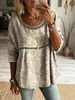 Moda Feminina Europeia e Americana 2026 Estilo Transfronteiriço: Top Vintage Patchwork de Renda com Gola Redonda, Único, Estiloso e Casual para o Verão
