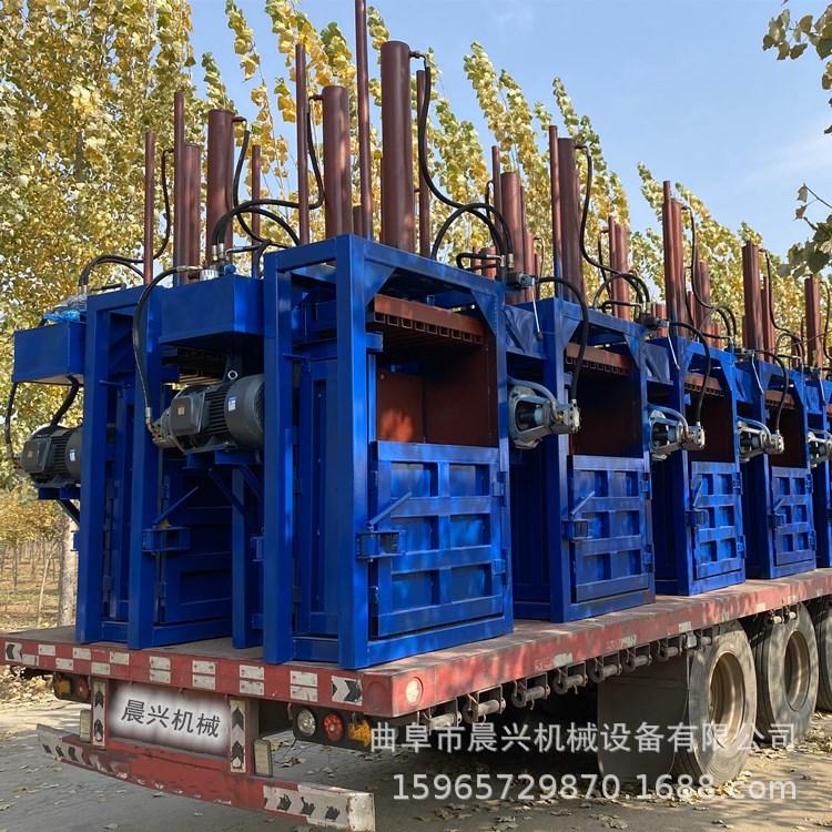 厂家定做立式油漆桶压扁机 编织袋液压打包机 易拉罐压缩打包机