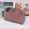 Gorro para mujer otoño e invierno estilo coreano tejido dulce japonés combinable con todo gorro recto engrosado de pelo de conejo Angora gorro de punto moda