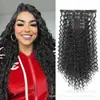 Peluca Europea y Americana Extensiones de Cabello Largo Rizado Set de 6 Piezas Extensiones de Cabello Rizado Kinky Piezas de Peluca Onda de Agua Invisibles Sin Rastro