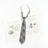 Plaid de Rayas Grises Corbata Perezosa Sin Nudo Estilo Universitario Japonés Retro Corbata Accesorios para Camisa Uniforme Académico Femenino Corbata de Moño Hombres