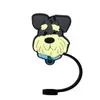 Nuevo protector de pajita de cachorro de dibujos animados tapa de pajita de 10 MM tapón de polvo de silicona decoración de pajita de fiesta de dibujos animados linda cruz