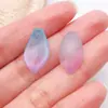Cristal Transparente Fresco Degradado Dos Tonos Flor de Loto Hoja de Loto Flor Perforada Pendientes DIY Accesorios para el Cabello Accesorios de Joyería