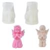 Molde de silicona para velas de aromaterapia con forma de ángel para niños y niñas, hecho a mano, para hacer velas