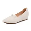 Zapatos de Mamá con Suelas Suaves, Cómodos 2026 Primavera Nuevos Tacones de Cuña Versátiles, Mocasines de Tacón Medio, Mocasines que Aumentan la Altura para Mujer