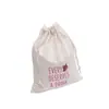Bolsa de cordón de lona con LOGOTIPO, bolsa de regalo publicitaria, bolsa de almacenamiento para compras, algodón lino, algodón liso, bolsa de cordón