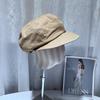 Gorra de mujer de primavera y verano, estilo japonés, sencilla, de algodón lavado, de color sólido, estilo retro, artística, informal, octogonal, estilo vendedor de periódicos, a la moda.