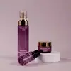 Em Estoque Material para Pet Roxo Transparente Frasco de Essência 150ml Frasco de Tônico para Skincare Pote de Creme Facial 30g Frasco de Loção