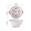 Conjunto de louça de flores louça de alto valor tigelas pratos presente restaurante tigelas de arroz tigelas de sopa atacado louça de cerâmica