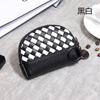2026 Bolso Nuevo para Mujer Cartera Tejida Hecha a Mano Billetera Sencilla para Monedas Billetera de Piel Sintética Bolso Pequeño con Cremallera para Cosméticos
