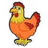 Animales de Granja de Dibujos Animados Equipaje Ropa Decoración Plana Grande Accesorios para Joyería DIY Parche Suave de PVC Lindo