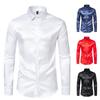 Código europeo transfronterizo comercio exterior Amazon tendencia moda masculina satín discoteca manga larga camisa