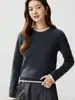Suéter de Cachemira para Bebé Pequeño Suéter de Punto para Mujer Otoño Invierno Nuevo Estilo Cuello Alto Redondo Cuello Redondo Holgado Adelgazante Suéter de Punto Capa Base