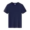 Nova Camiseta Simples de Manga Curta para Homens e Mulheres Gola Redonda Verão Nova Cor Pura Estilo Simples Tendência Versão Coreana Ombro Normal Base Solta